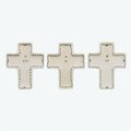 Youngs Ceramic Faith Cross-Shaped Dish, Golden - 3 Assorted 10056